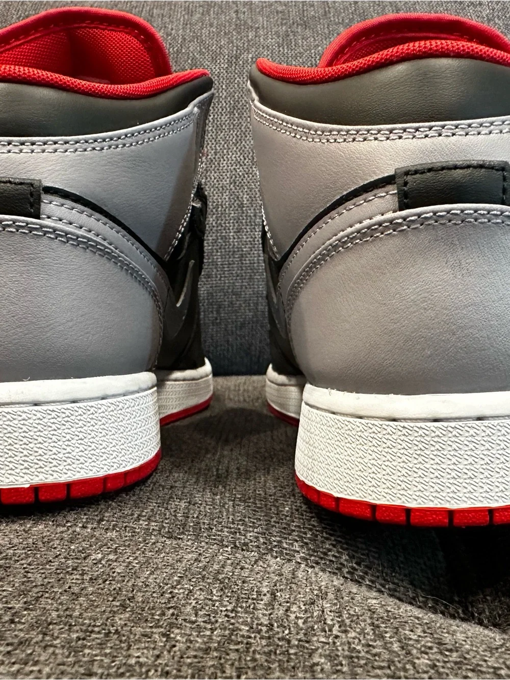 Nike Air Jordan High-Top Sneakers in Black, Gray & Red Boys Size 7
